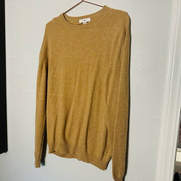 Turnbury Tan 100% Cashmere Long Sleeve Crewneck Sweater size Large - Picture 1 of 12